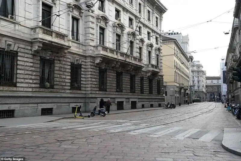 emergenza coronavirus   le strade di milano deserte