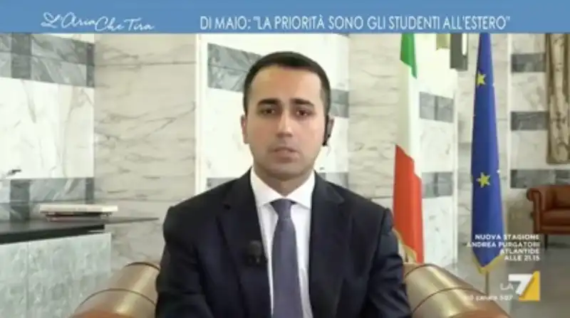 LUIGI DI MAIO OSPITE A L'ARIA CHE TIRA