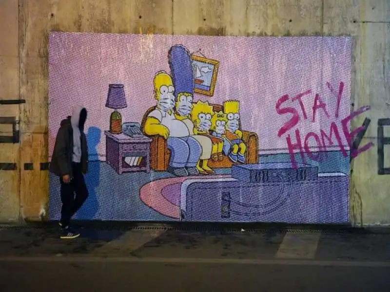 MURALE DEI SIMPSON A POMPEI