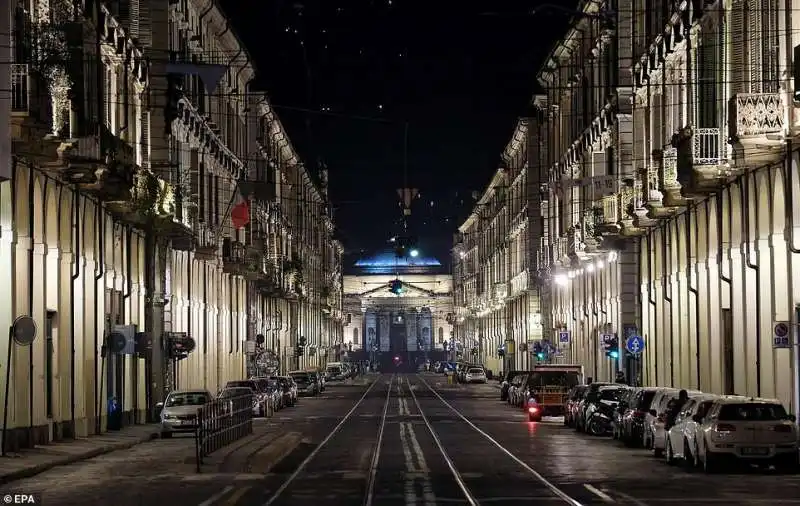 strade deserte a torino