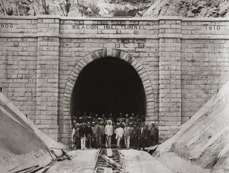 beacon hill tunnel, hong kong, china, 1907   archivio ghella