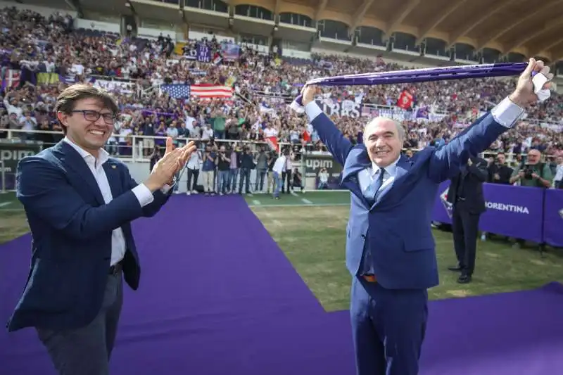 dario nardella e rocco commisso allo stadio di firenze