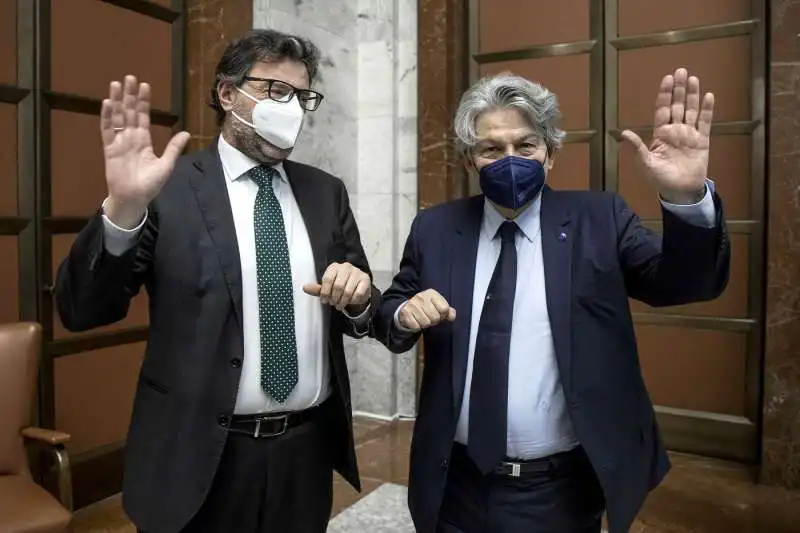 giancarlo giorgetti thierry breton 1