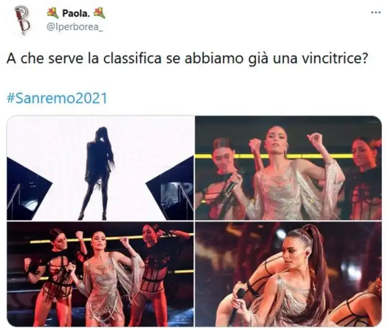 i tweet sulla seconda serata di sanremo2021 3