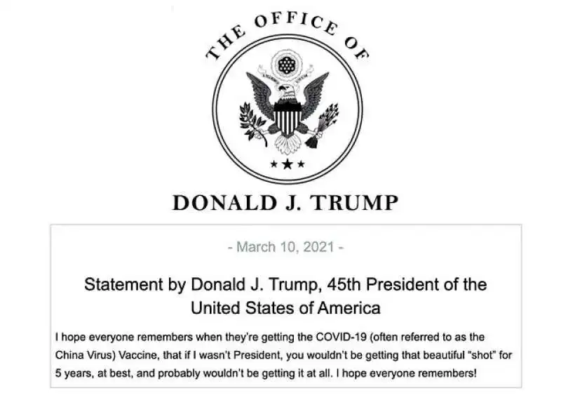 lo statement di donald trump   