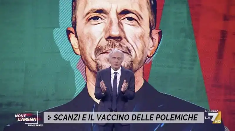 massimo giletti e il caso del vaccino ad andrea scanzi 