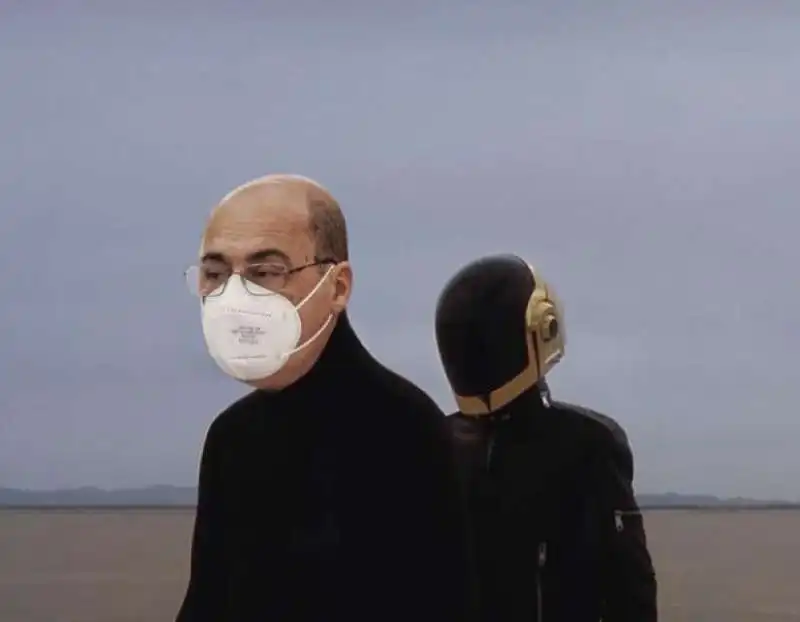 NICOLA ZINGARETTI DIMISSIONARIO IN VERSIONE DAFT PUNK