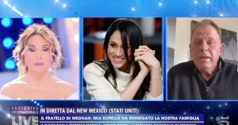 thomas markle jr ospite di live non e' la d'urso 3