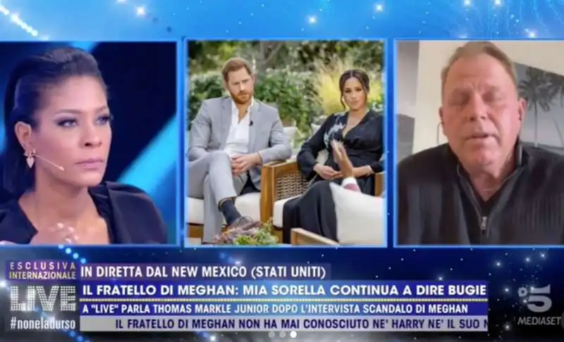 thomas markle jr ospite di live non e' la d'urso 4