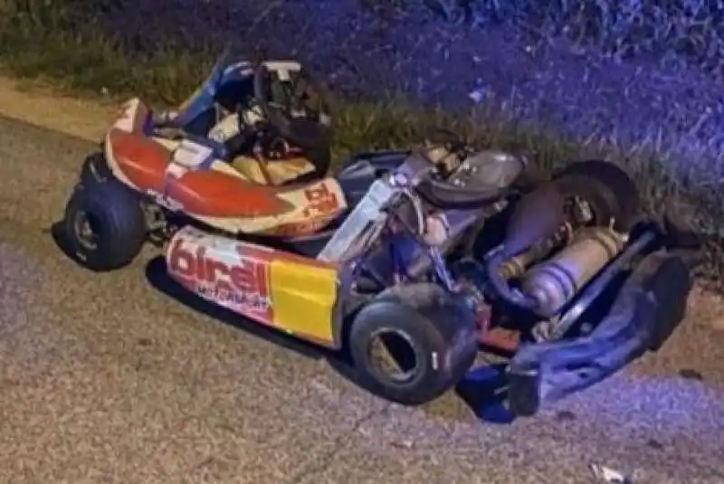 uomo fugge con il go kart a frosinone 12