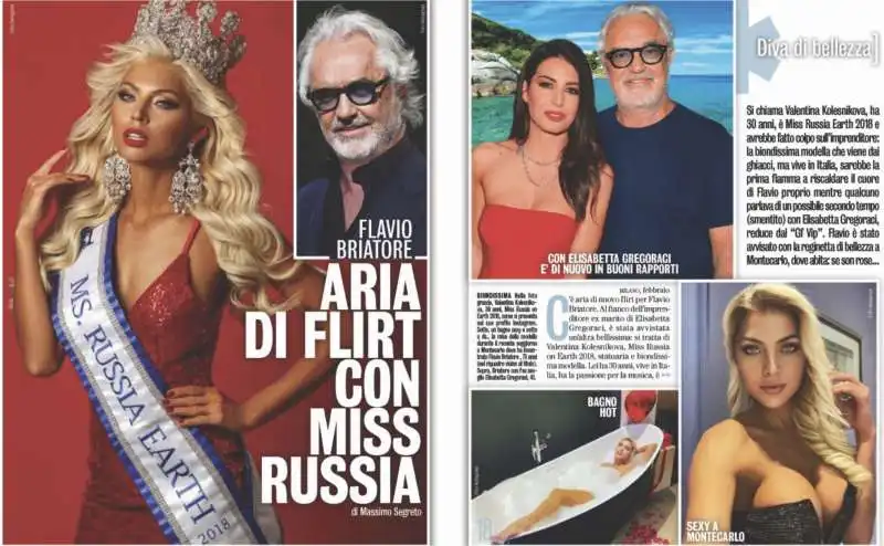 valentina kolesnikova  flavio briatore novella 2000