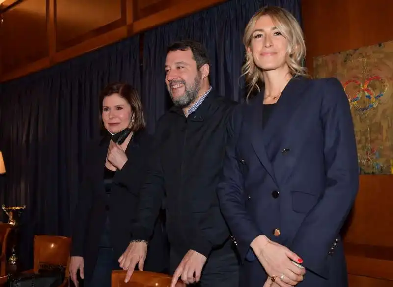 bianca berlinguer  matteo salvini  annalisa chirico  foto di bacco