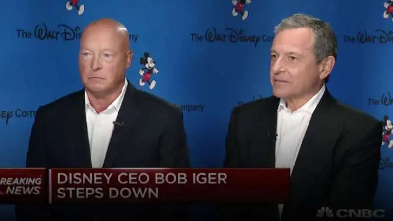 Bob Chapek, a sinistra, e Bob Iger