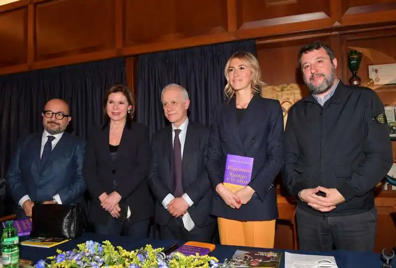 gennaro sangiuliano bianca berlinguer luciano fontana annalisa chirico matteo salvini  foto di bacco (2)