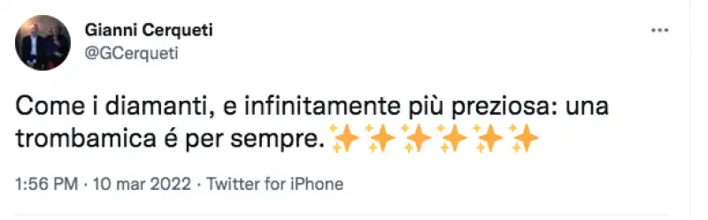 gianni cerqueti tweet