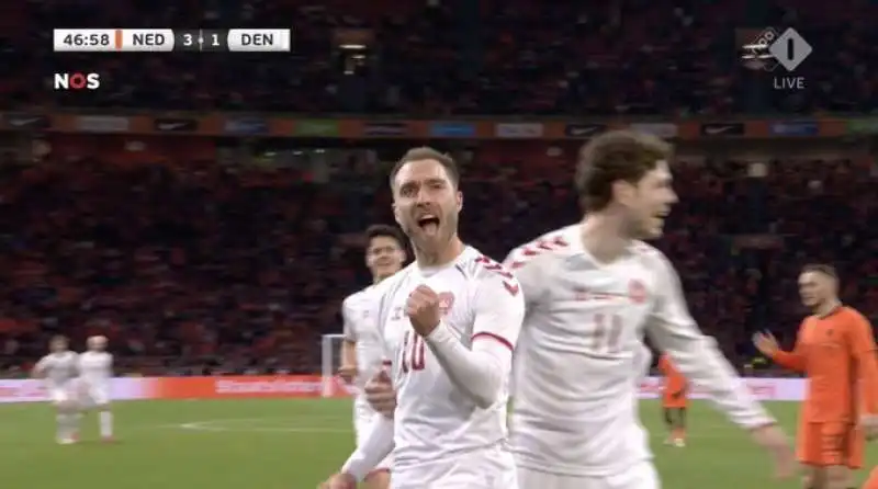 il gol di christian eriksen contro l olanda 