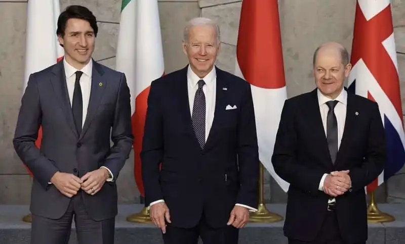 justin trudeau joe biden olaf scholz 