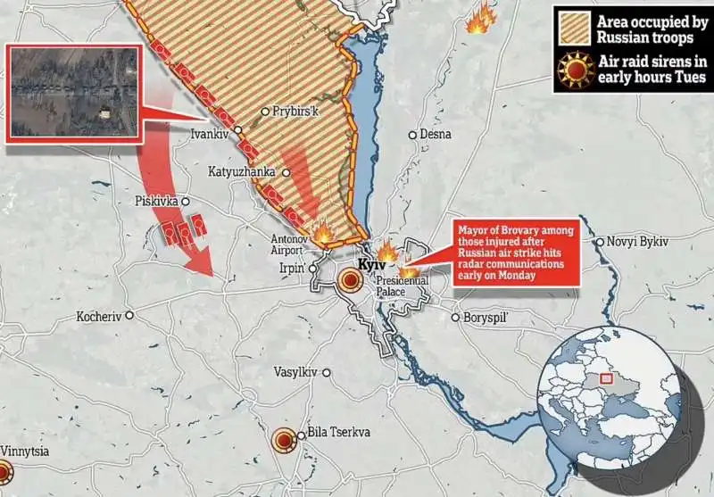 kiev sotto assedio   mappa 