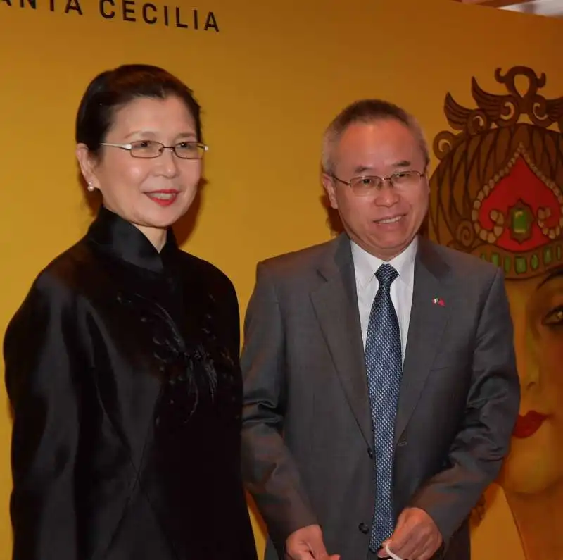 l ambasciatore cinese li junhua con la moglie bai yongjie  foto di bacco (1)