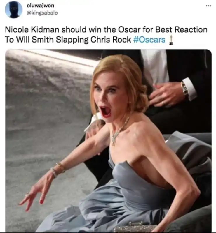 la reazione di nicole kidman allo schiaffo di will smith a chris rock     2 