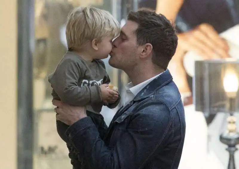 Michael Buble? con il figlio Noah 2