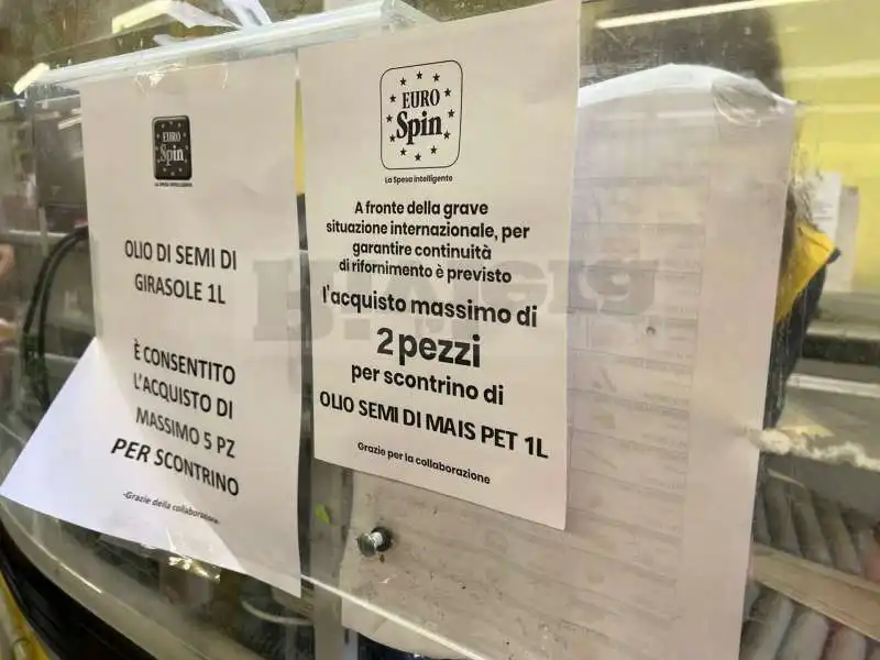 razionamento nei supermercati   