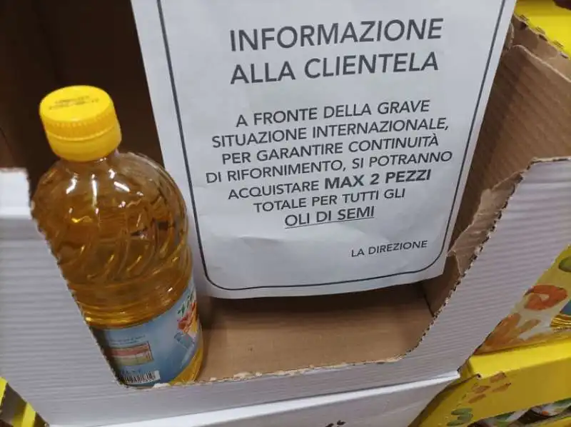 razionamento nei supermercati 