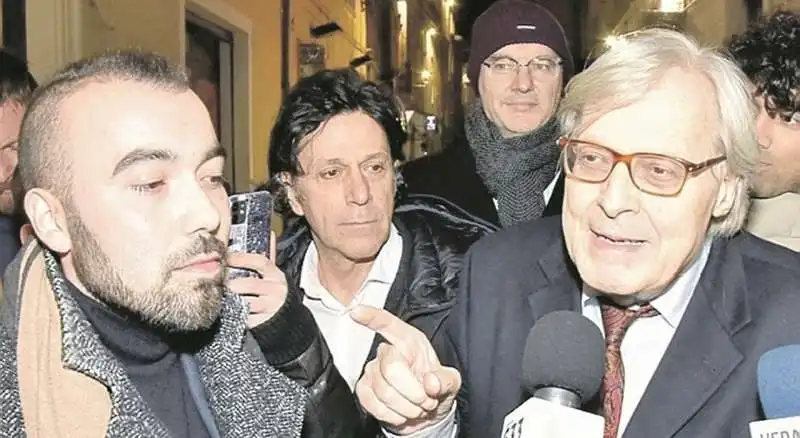 VITTORIO SGARBI E GLI ATTIVISTI DI IO APRO