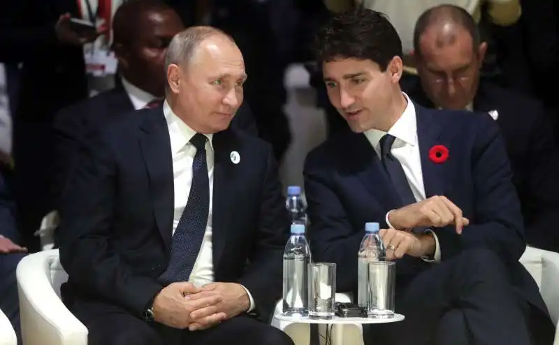 vladimir putin e justin trudeau 