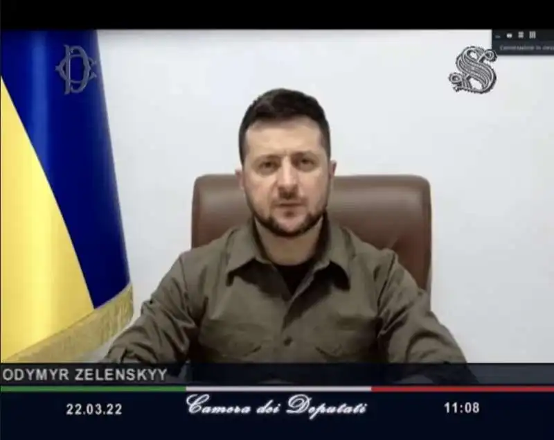 volodymyr zelensky in collegamento con la camera dei deputati   3