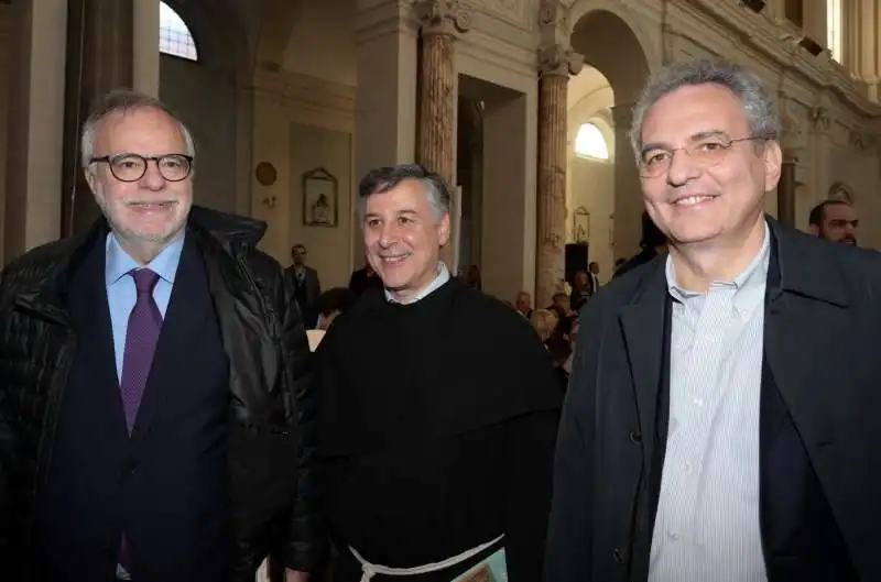 andrea riccardi  padre enzo fortunato  marco impagliazzo  foto di bacco