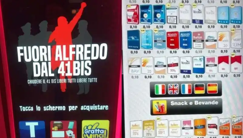 attacco hacker distributori sigarette e alfredo cospito 2