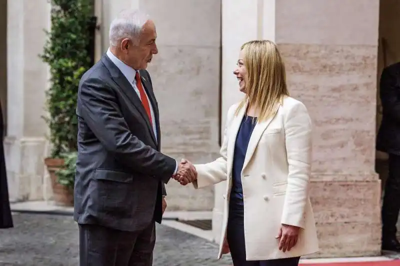 BENJAMIN NETANYAHU E GIORGIA MELONI A PALAZZO CHIGI