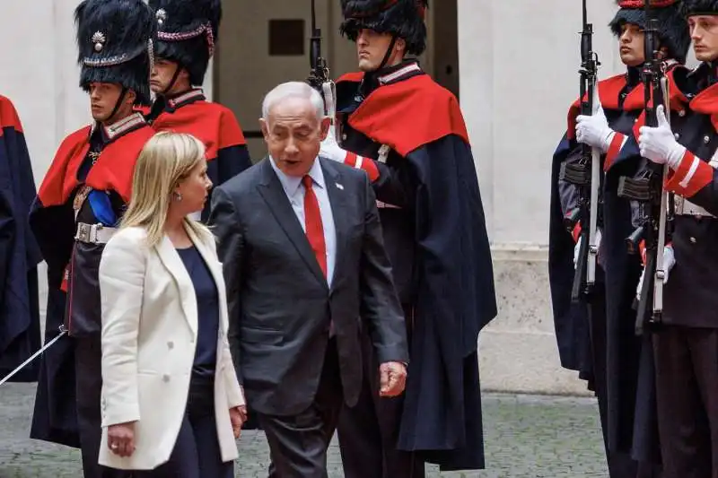 BENJAMIN NETANYAHU E GIORGIA MELONI A PALAZZO CHIGI