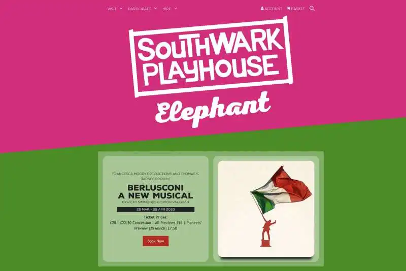 berlusconi   a new  musical   southwark playhouse   