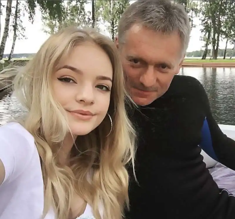 elizaveta peskova con il padre dmitry peskov 