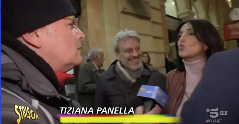 enrico lucci con tiziana panella   prima del film di walter veltroni