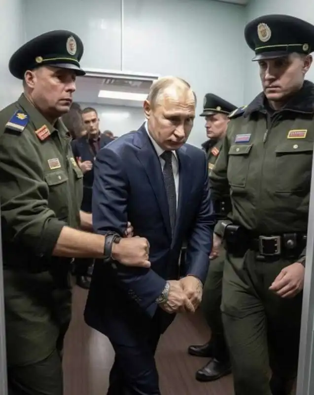 finte foto di vladimir putin in arresto prodotte dall'intelligenza artificiale 4