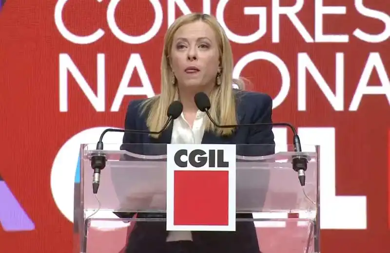 giorgia meloni al congresso della cgil   2