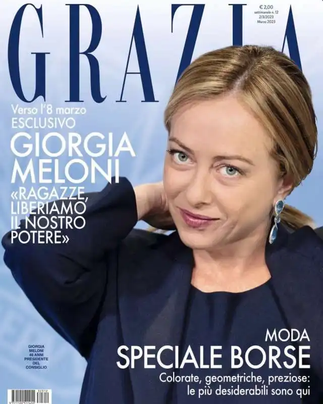 GIORGIA MELONI IN COPERTINA SU GRAZIA 