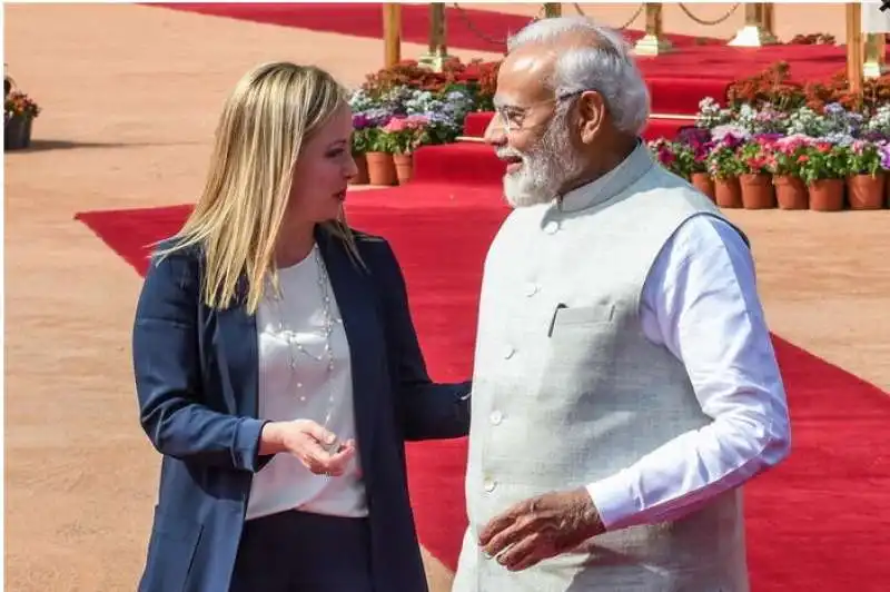 giorgia meloni in india incontra narendra modi 