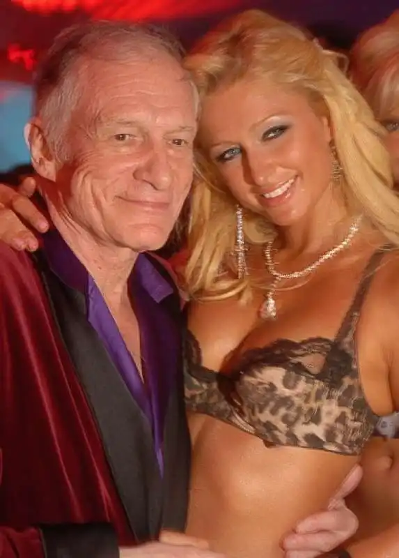 hugh hefner  paris hilton