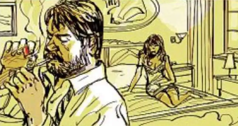 il cacciatore di escort di milano   illustrazione corriere della sera   3