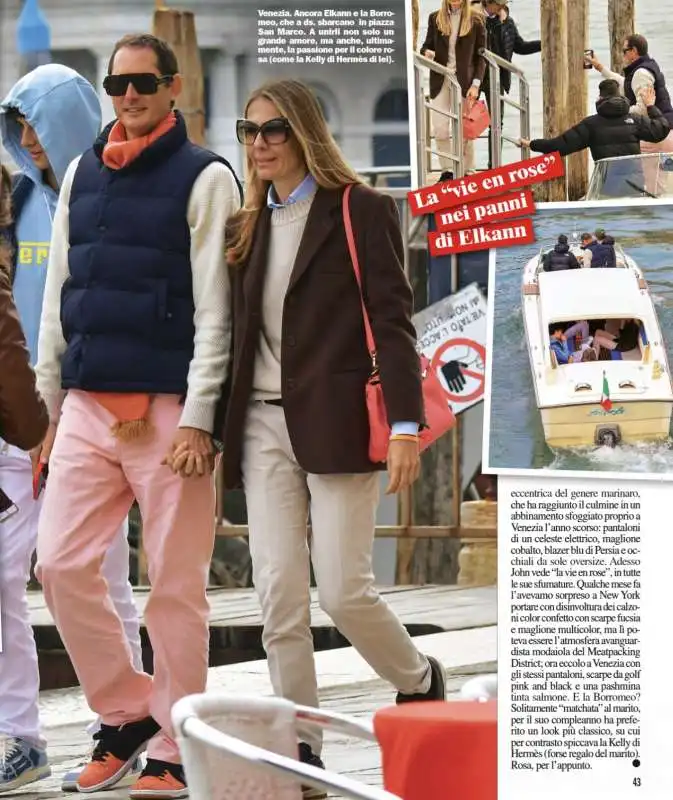 john elkann con la moglie lavinia borromeo e i figli a venezia   foto chi   1