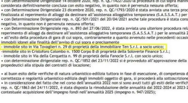 la societa di totti idonea per il bando contro l emergenza abitativa 