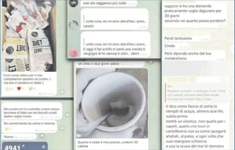 le chat delle ragazzine che vogliono dimagrire