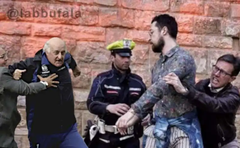 meme su dario nardella che blocca un gretino a palazzo vecchio   4