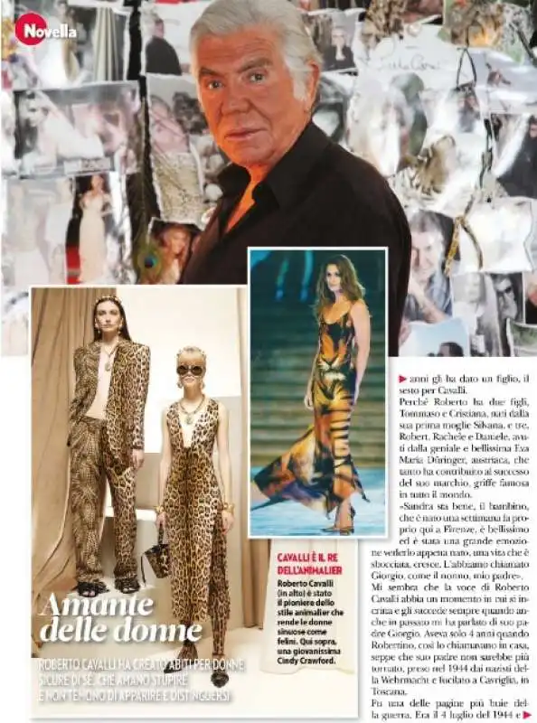 NOVELLA 2000 – ROBERTO CAVALLI DI NUOVO PADRE 