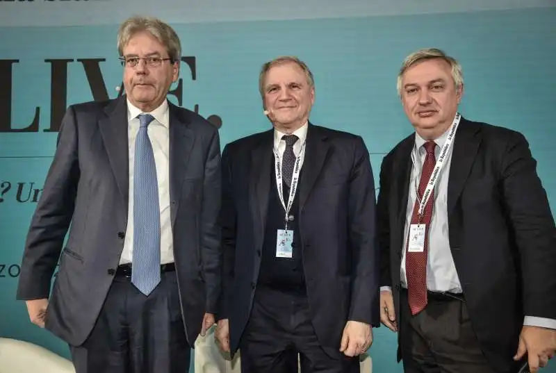 paolo gentiloni    ignazio visco   maurizio molinari 