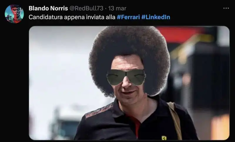 tweet sulla ferrari che cerca ingegneri su linkedin   3